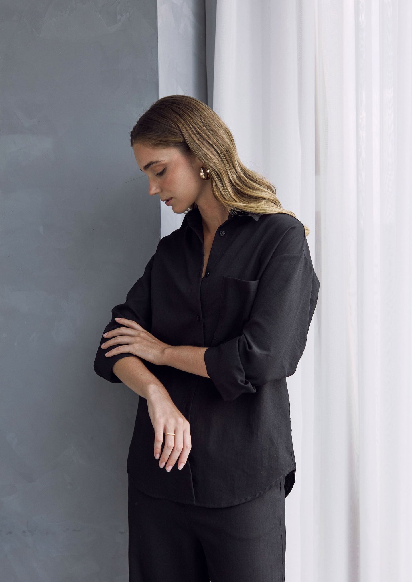Camisa Gaia - Negro