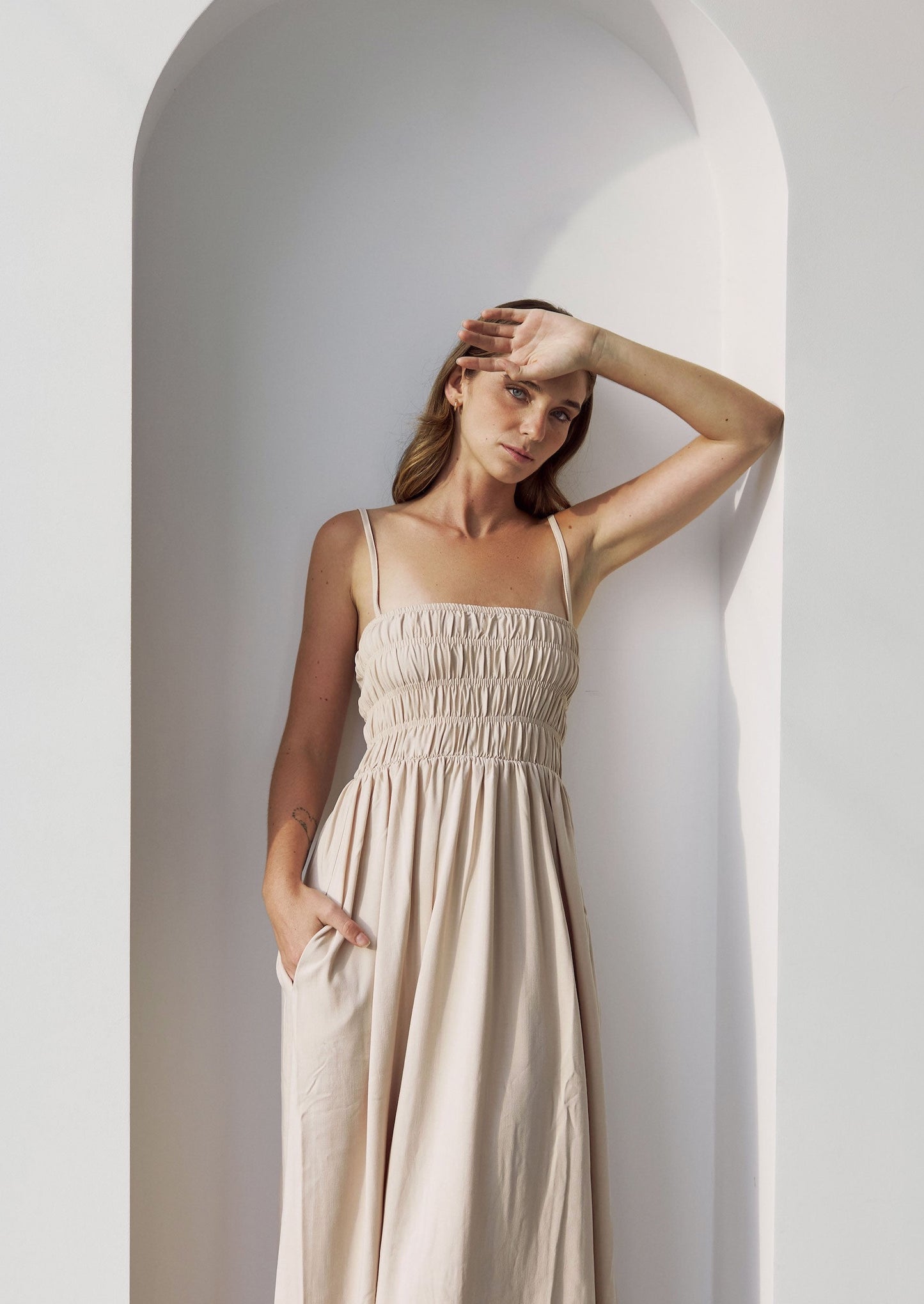 Vestido Greta - Beige