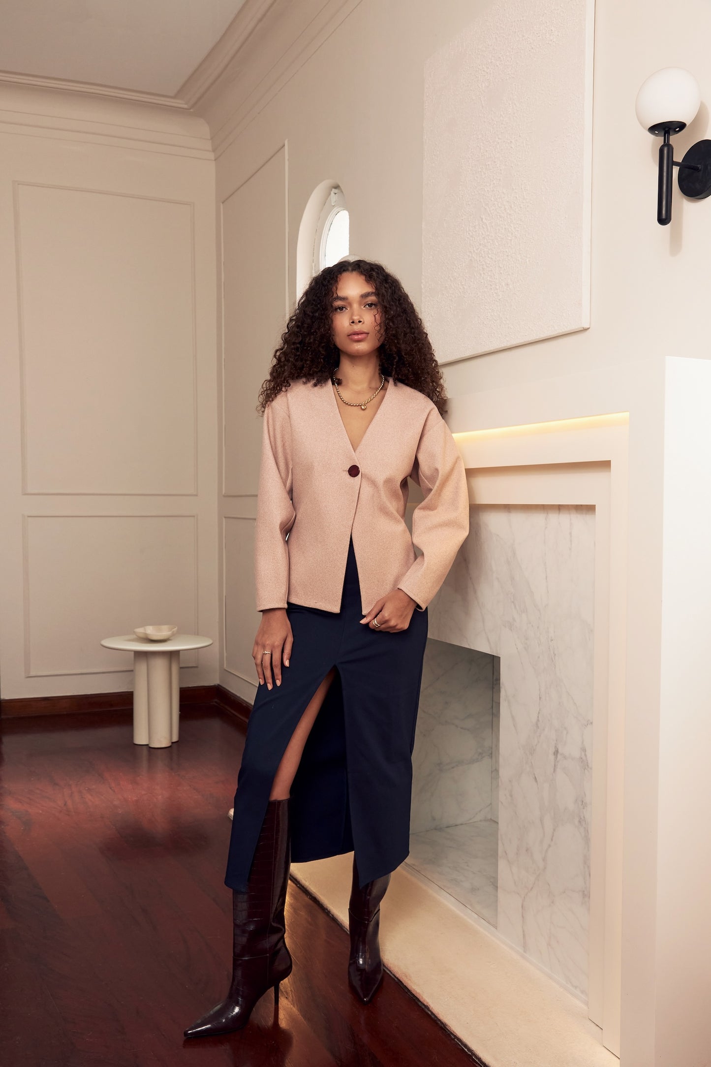 Jacket de paño Coco - Rosada