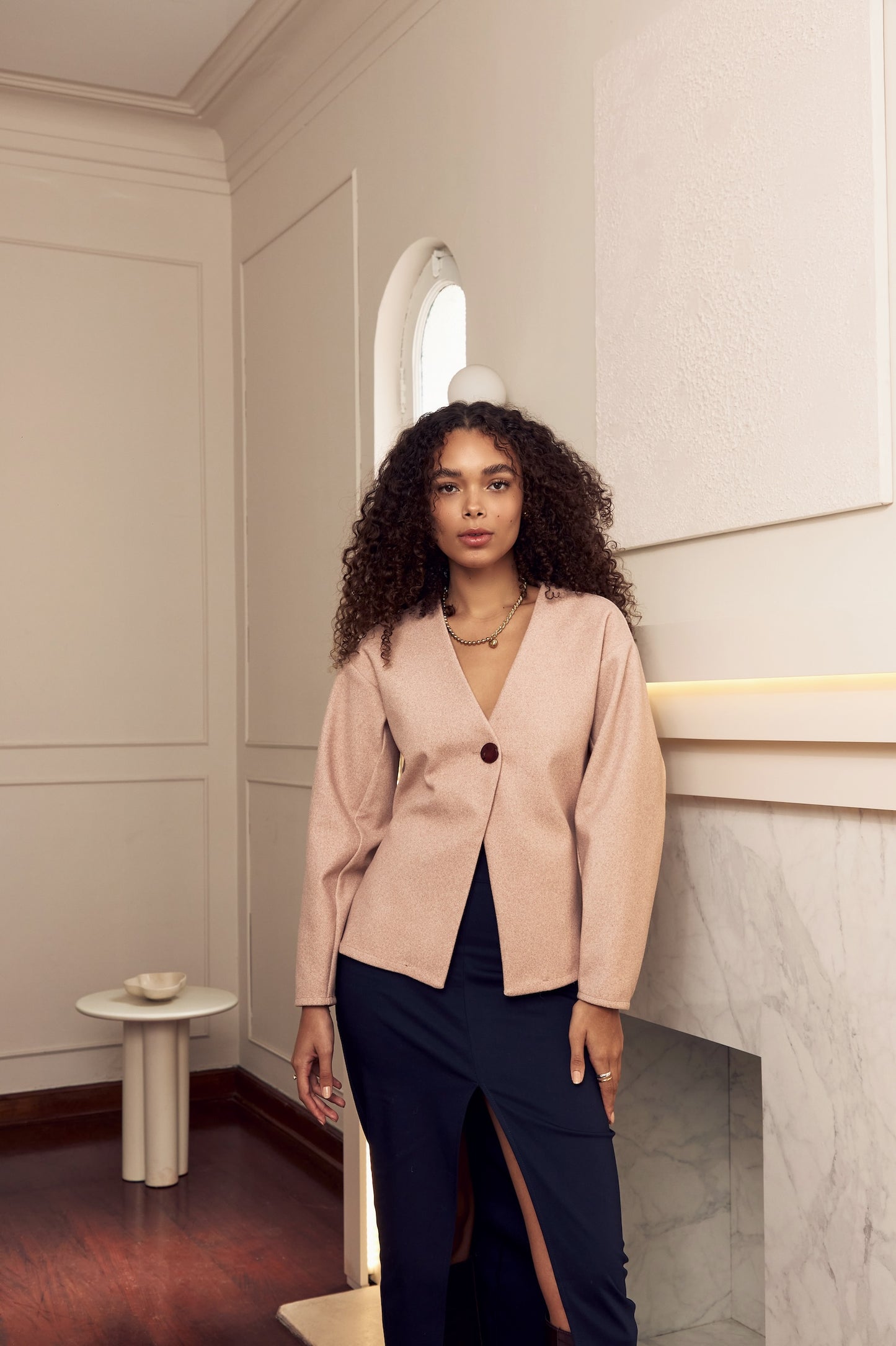 Jacket de paño Coco - Rosada