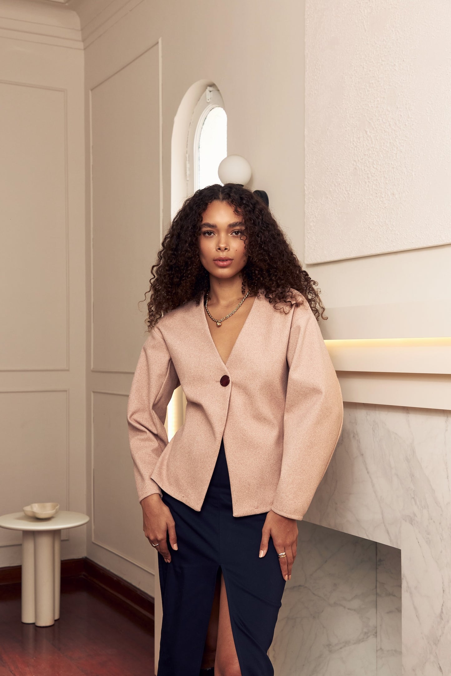 Jacket de paño Coco - Rosada