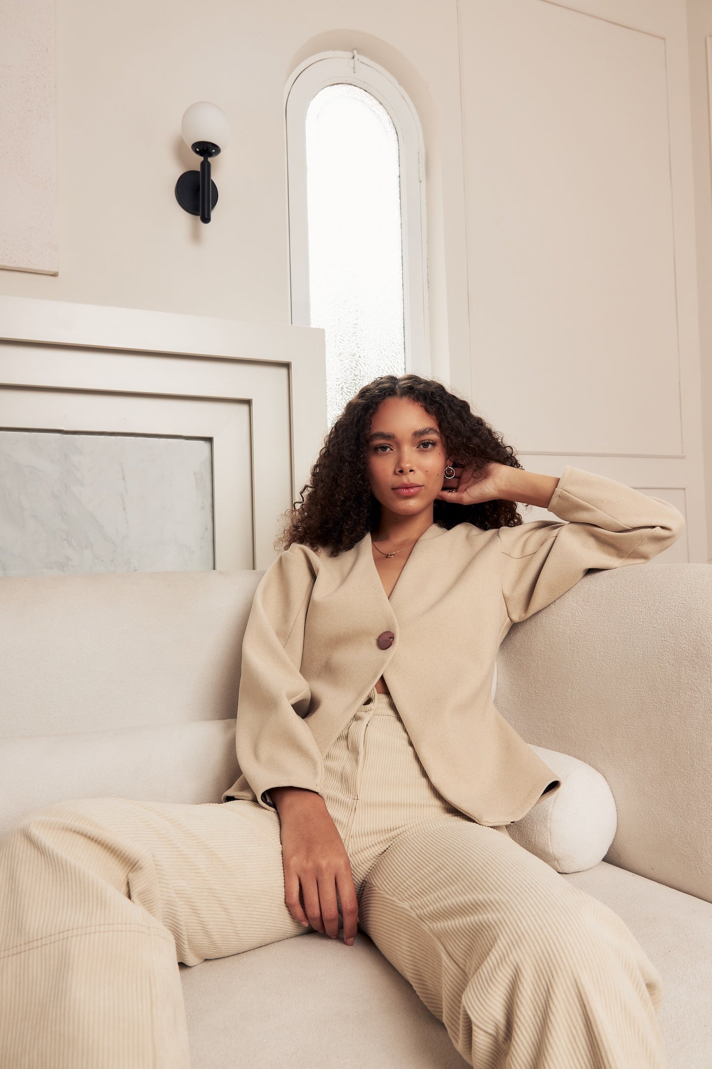 Jacket de paño Coco - Beige