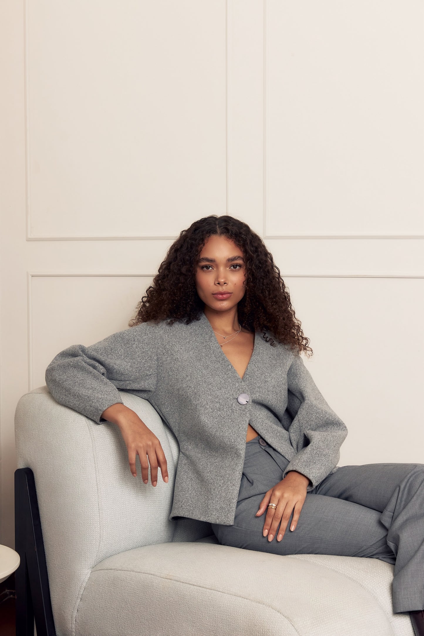 Jacket de paño Coco - Gris
