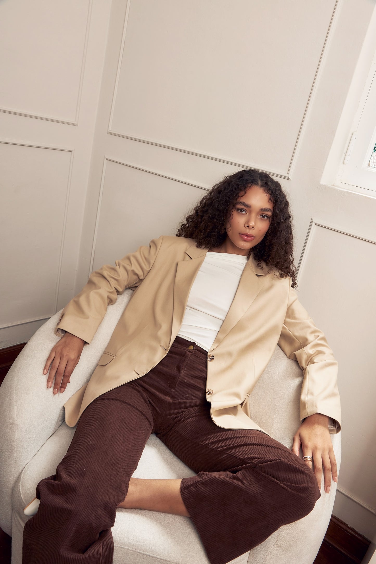 Pantalón de corduroy Michelle - Marrón