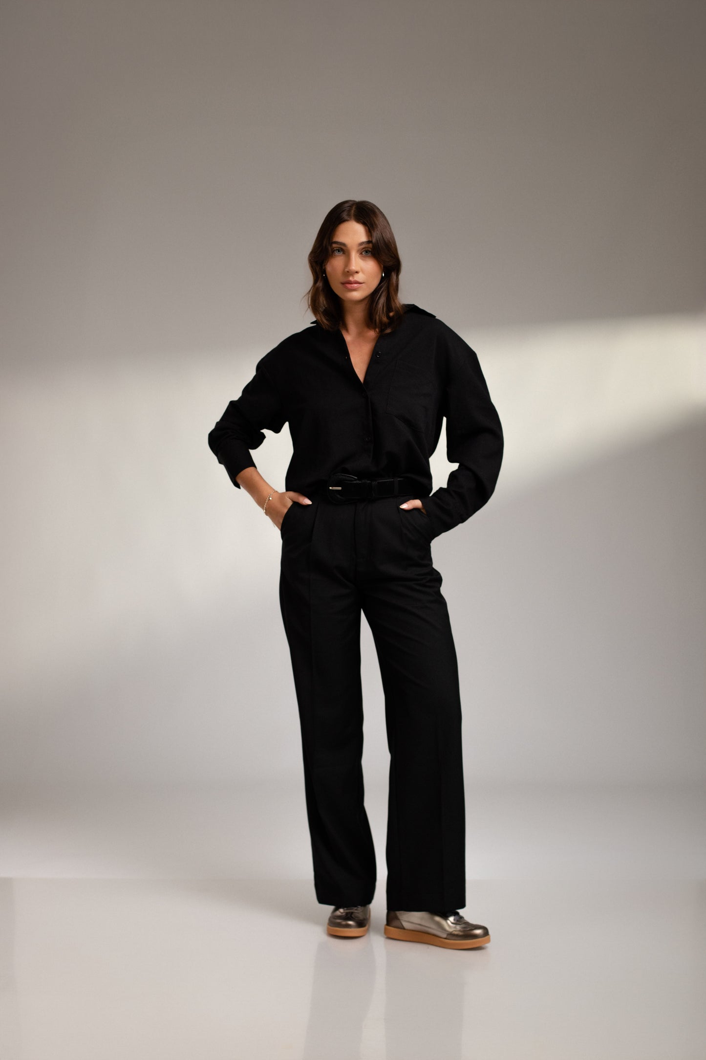 Pantalón sastre recto Victoria - Negro