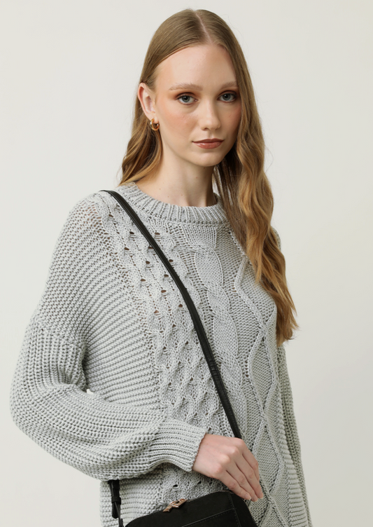 Suéter Camelia - Plata