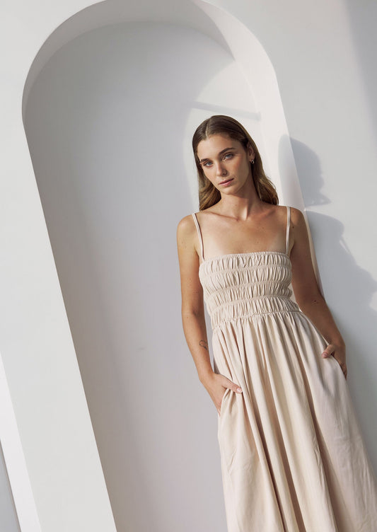 Vestido Greta - Beige