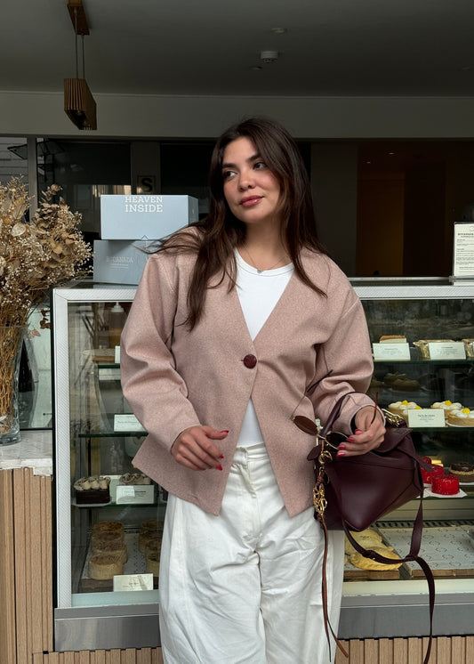 Jacket de paño Coco - Rosada