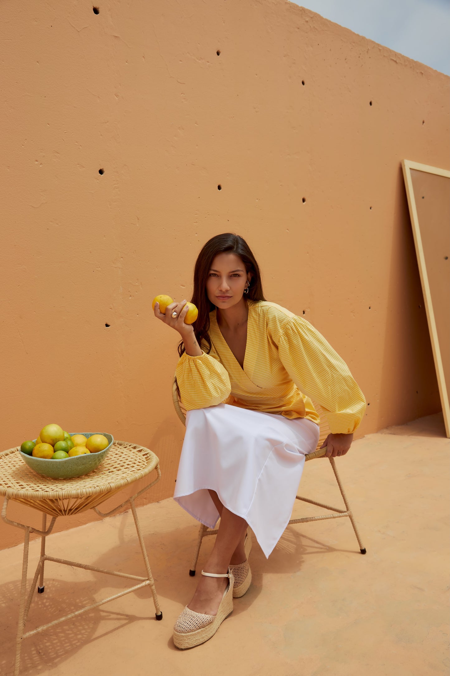Blusa vichy Amalfi - Amarillo
