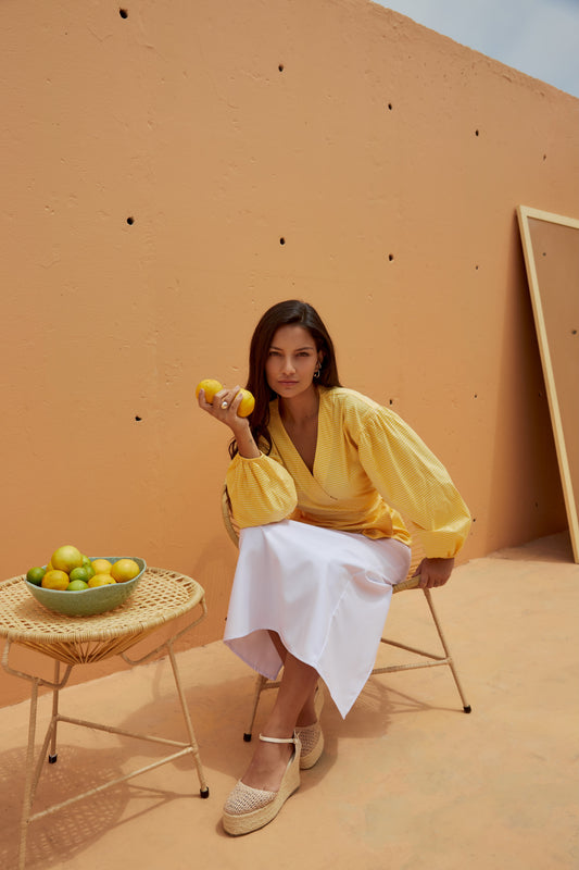 Blusa vichy Amalfi - Amarillo