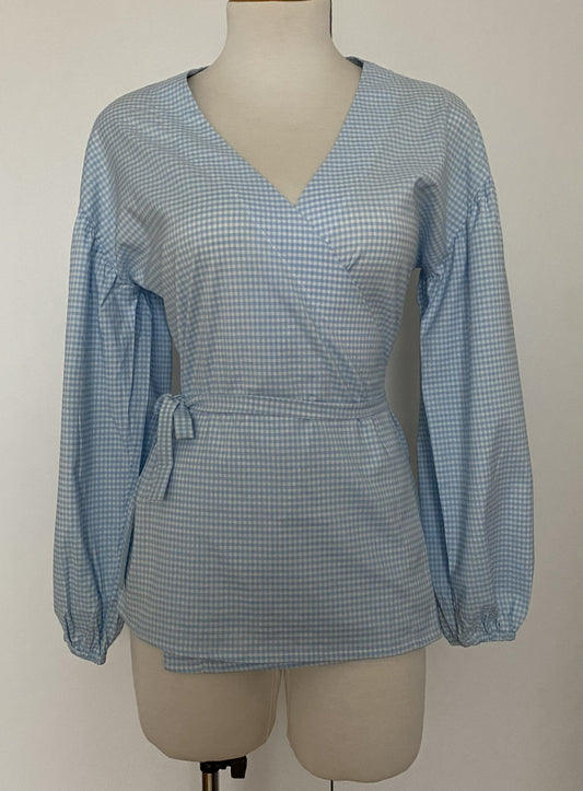 OUTLET Blusa vichy Amalfi - Celeste