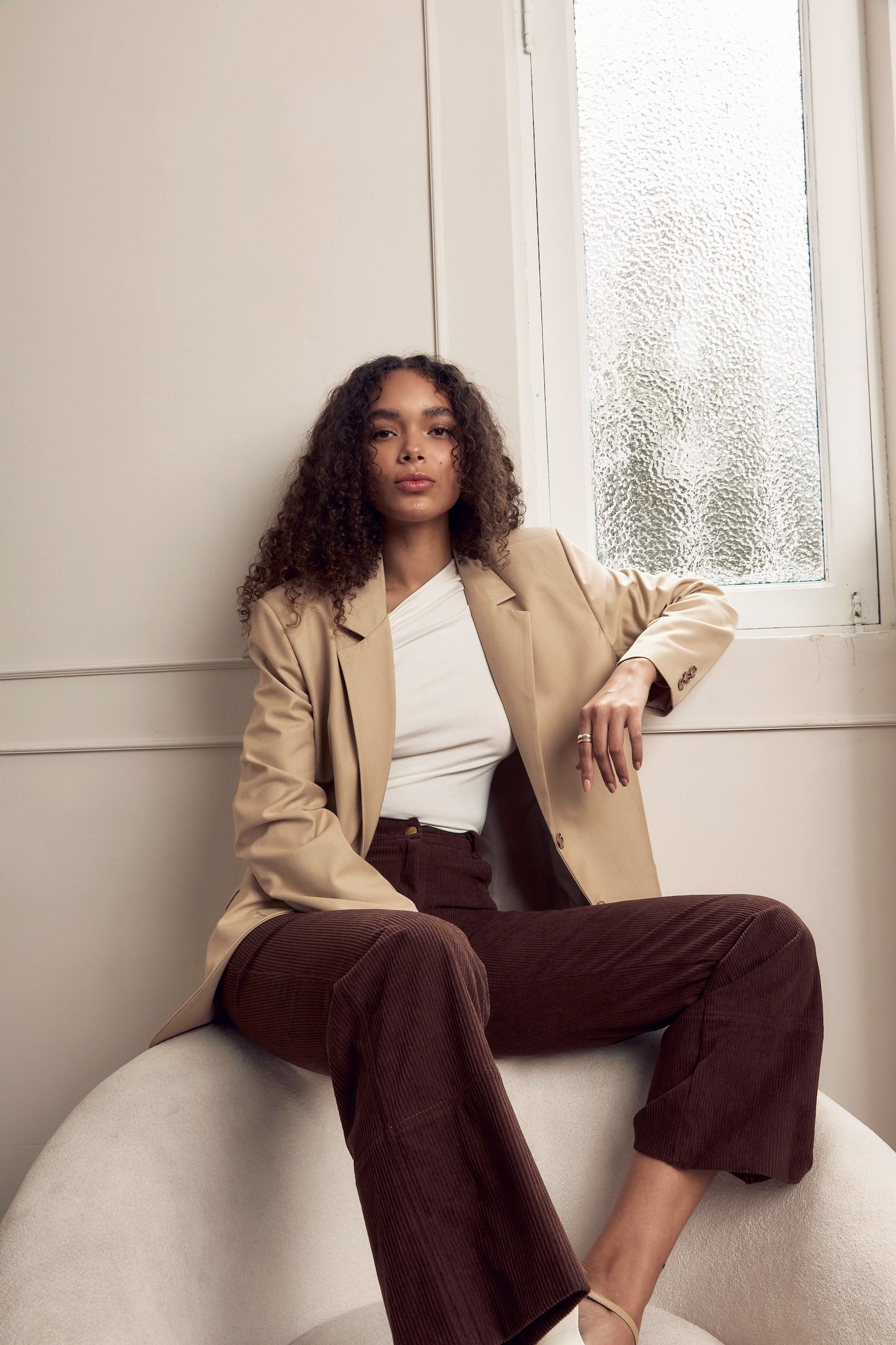 Pantalón de corduroy Michelle - Marrón