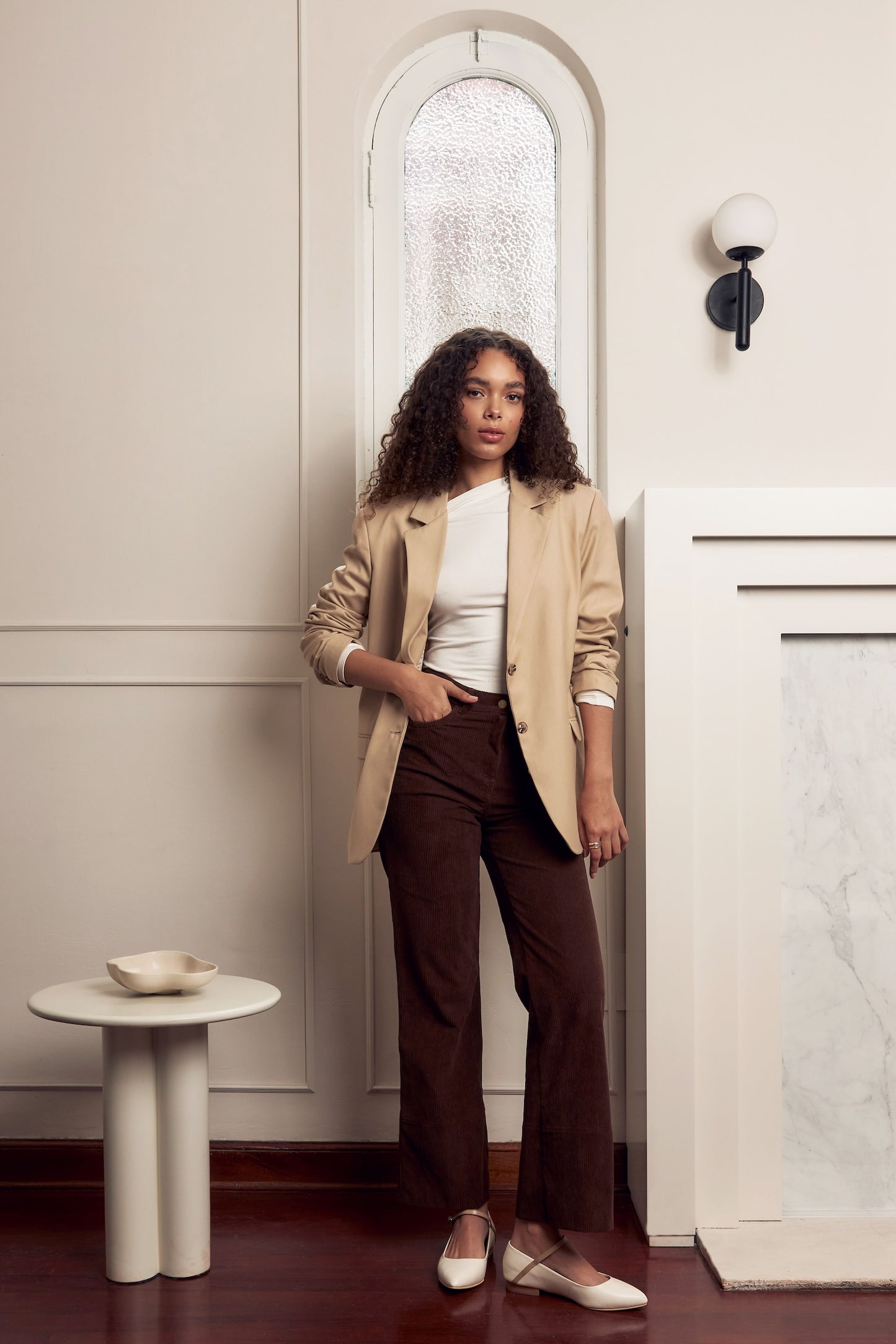 Pantalón de corduroy Michelle - Marrón