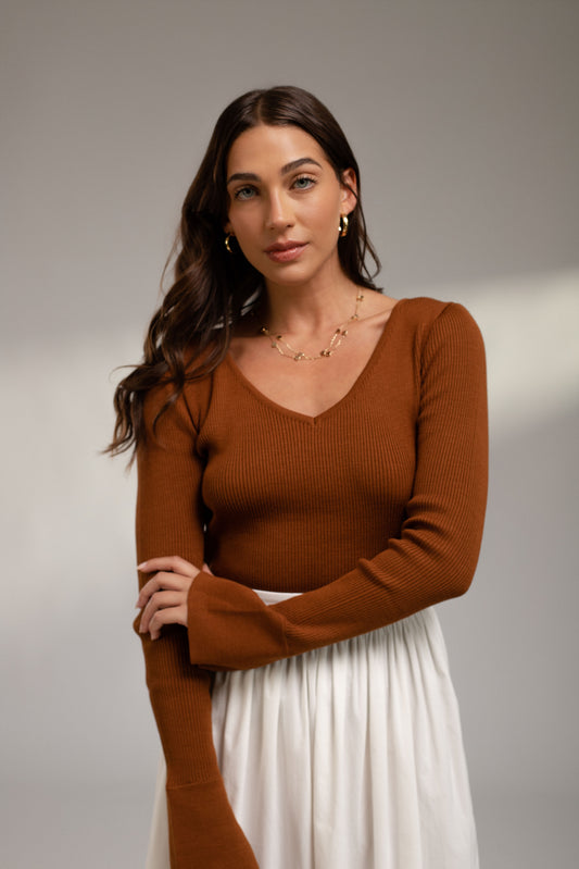 Suéter Fio - Marrón