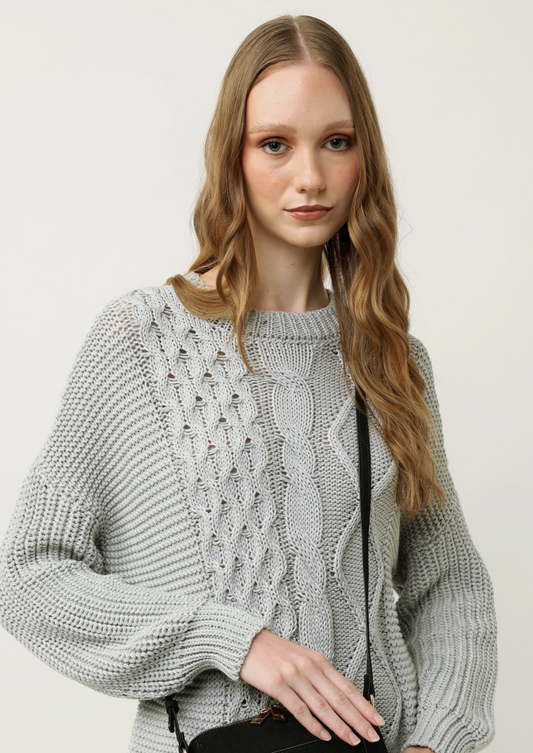 Suéter Camelia - Plata