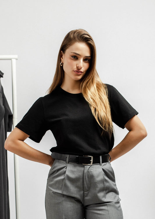 Polo de algodón Cleo - Negro