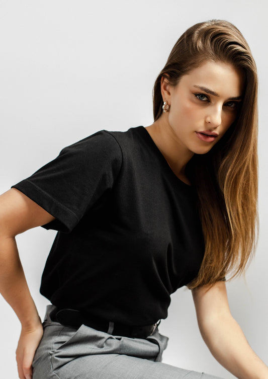 Polo de algodón Cleo - Negro